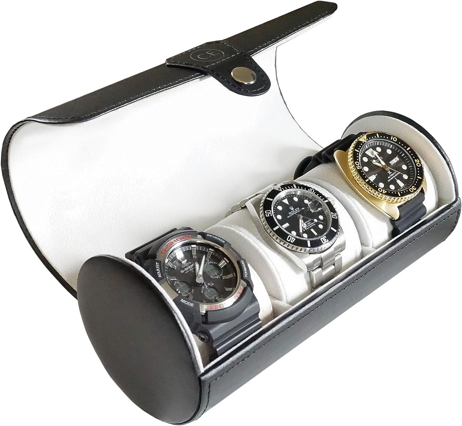 Portable Brown Watch Box – CE Travel Watch Case