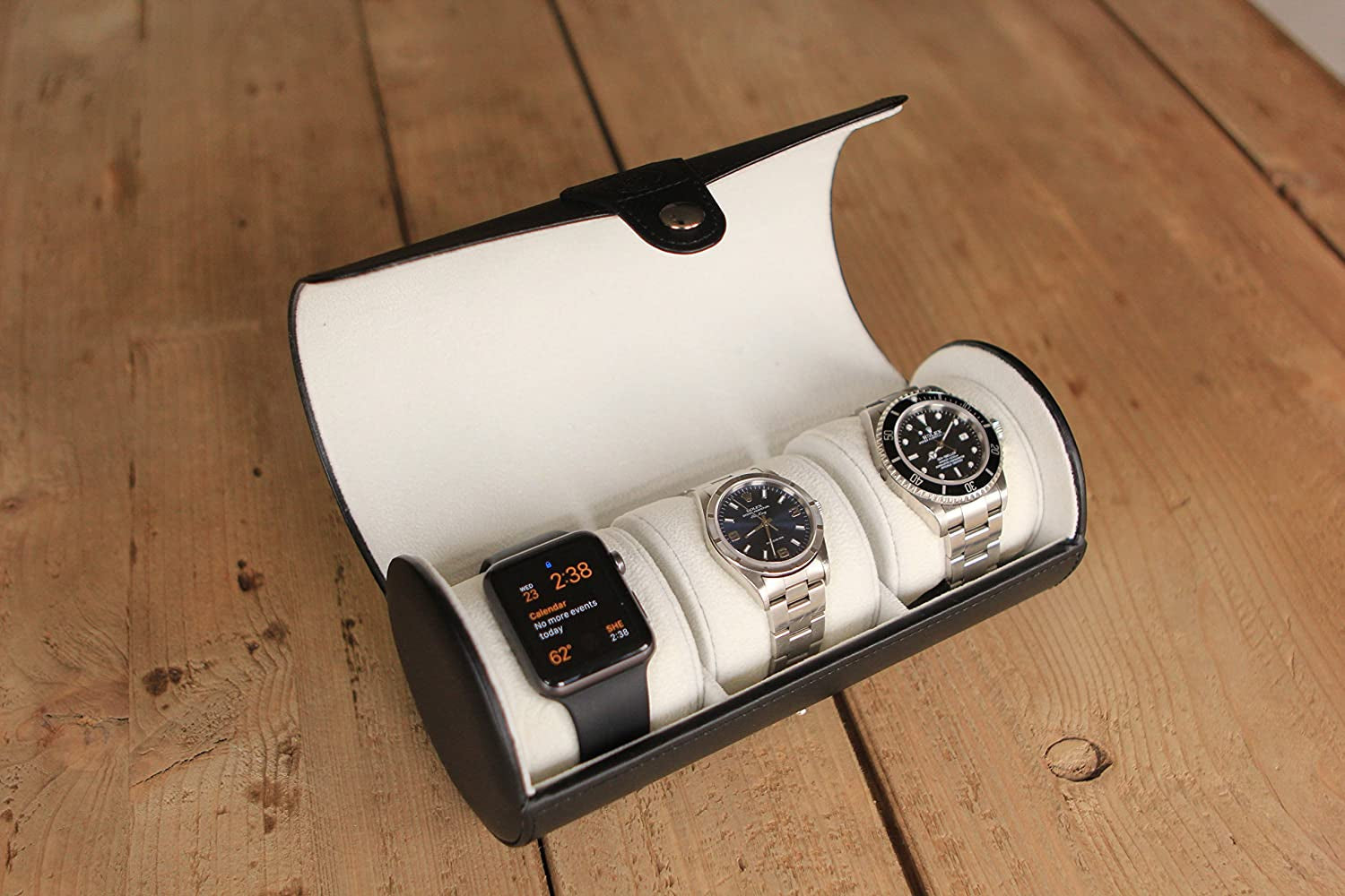 Portable Brown Watch Box – CE Travel Watch Case