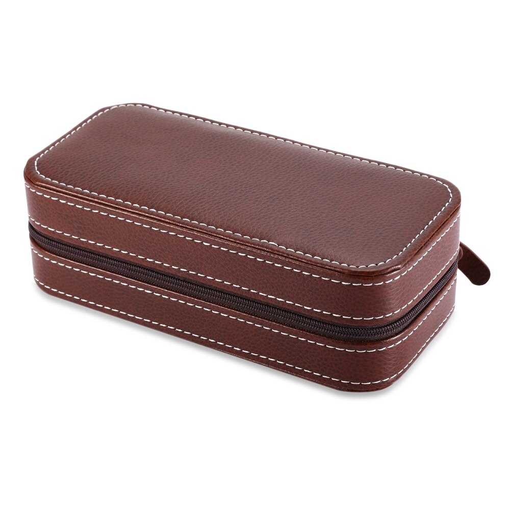 Travel Watch Case in Leather – Portable Watch Storage for 4 Watches