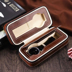 Travel Watch Case in Leather – Portable Watch Storage for 4 Watches