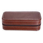 Travel Watch Case in Leather – Portable Watch Storage for 4 Watches