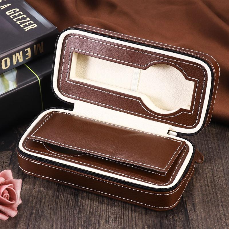 Travel Watch Case in Leather – Portable Watch Storage for 4 Watches