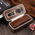 Travel Watch Case in Leather – Portable Watch Storage for 4 Watches