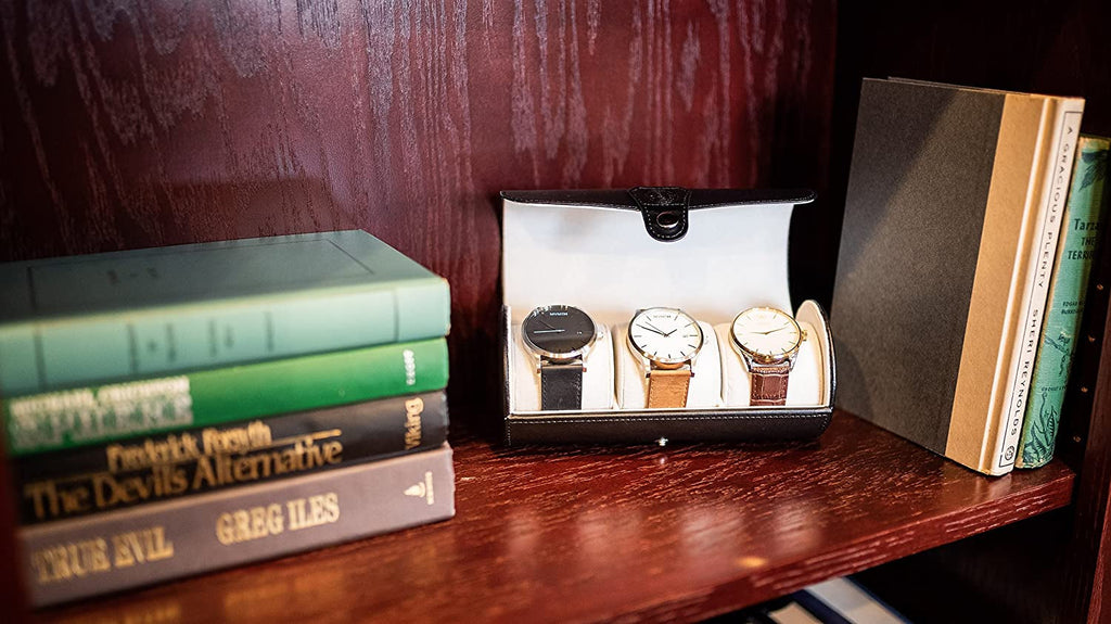 Portable Brown Watch Box – CE Travel Watch Case