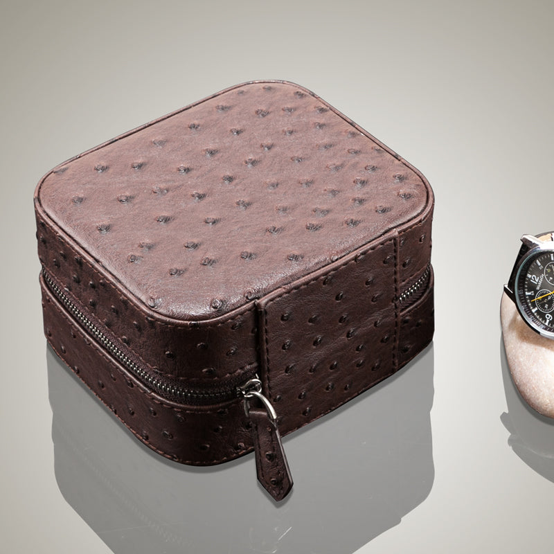 Ostrich Leather Watch Box – Luxury Watch Storage Case